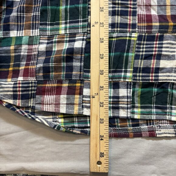 Scandia Woods Shirt Mens 4XL Madras Patchwork Cotton Short Sleeve Button Down - Picture 2 of 5